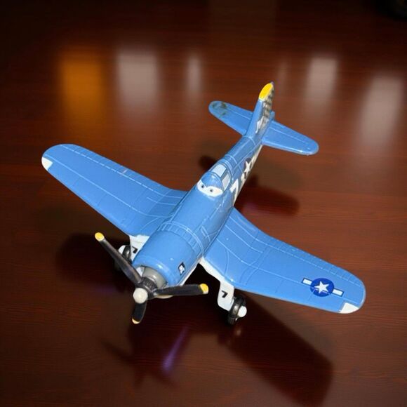 Disney Pixar Planes #7 Skipper Riley Die Cast Airplane Toy Aircraft A40 - Picture 9 of 9